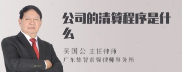 公司的清算程序是什么