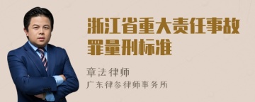 浙江省重大责任事故罪量刑标准