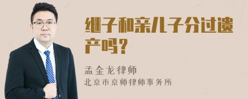 继子和亲儿子分过遗产吗？