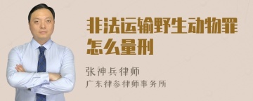 非法运输野生动物罪怎么量刑