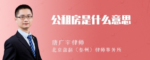 公租房是什么意思