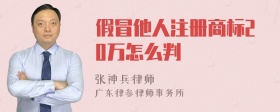 假冒他人注册商标20万怎么判