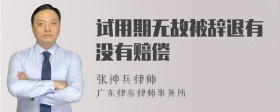 试用期无故被辞退有没有赔偿