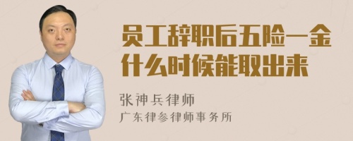 员工辞职后五险一金什么时候能取出来