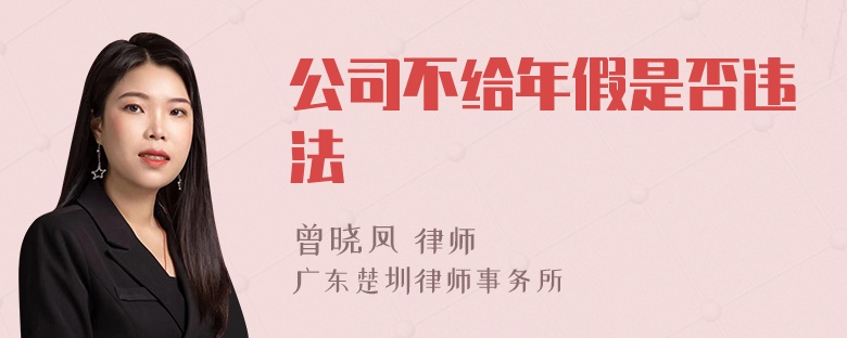 公司不给年假是否违法