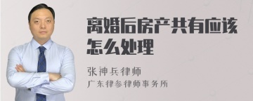 离婚后房产共有应该怎么处理