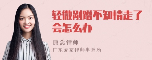 轻微剐蹭不知情走了会怎么办