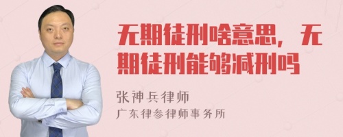 无期徒刑啥意思，无期徒刑能够减刑吗