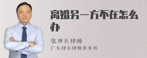 离婚另一方不在怎么办