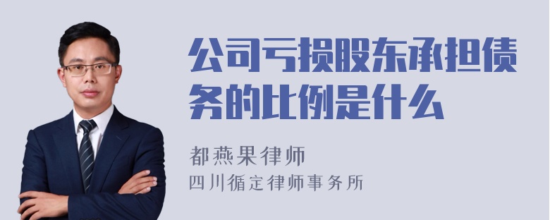 公司亏损股东承担债务的比例是什么