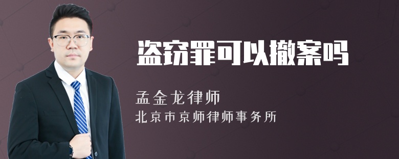 盗窃罪可以撤案吗