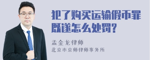 犯了购买运输假币罪既遂怎么处罚?