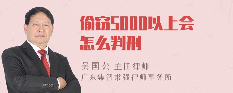 偷窃5000以上会怎么判刑