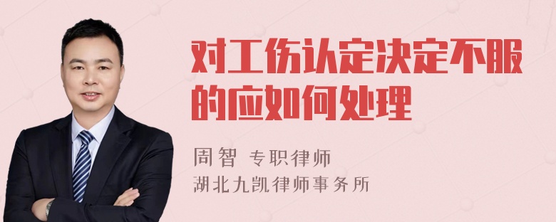 对工伤认定决定不服的应如何处理