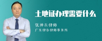 土地证办理需要什么