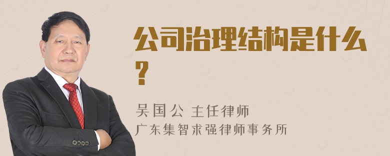 公司治理结构是什么？