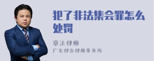 犯了非法集会罪怎么处罚