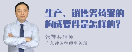 生产、销售劣药罪的构成要件是怎样的?