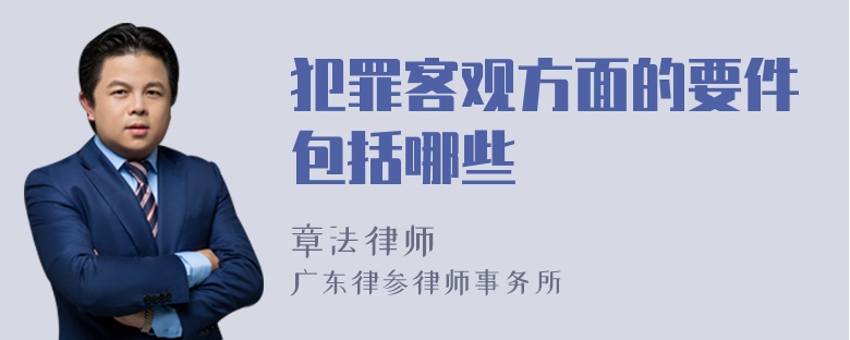 犯罪客观方面的要件包括哪些