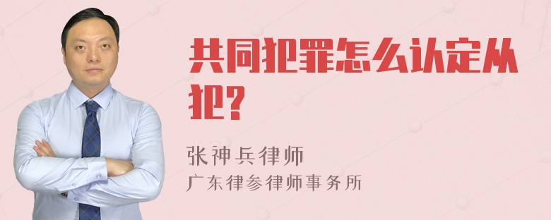 共同犯罪怎么认定从犯?