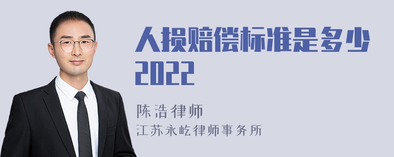 人损赔偿标准是多少2022