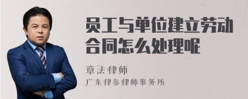 员工与单位建立劳动合同怎么处理呢