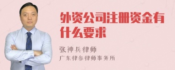 外资公司注册资金有什么要求