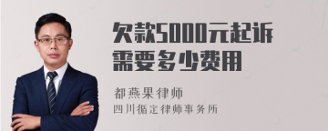 欠款5000元起诉需要多少费用