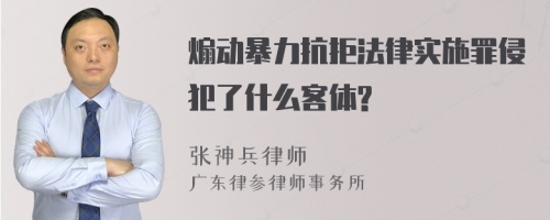 煽动暴力抗拒法律实施罪侵犯了什么客体?