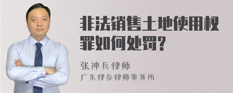 非法销售土地使用权罪如何处罚?