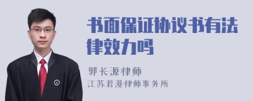 书面保证协议书有法律效力吗