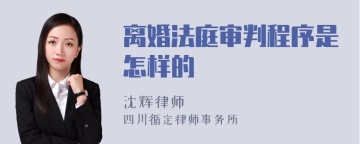 离婚法庭审判程序是怎样的