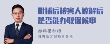 批捕后被害人谅解后是否能办取保候审