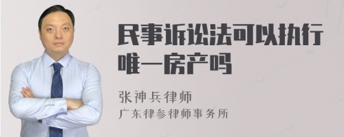 民事诉讼法可以执行唯一房产吗