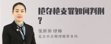 抢夺枪支罪如何判刑?