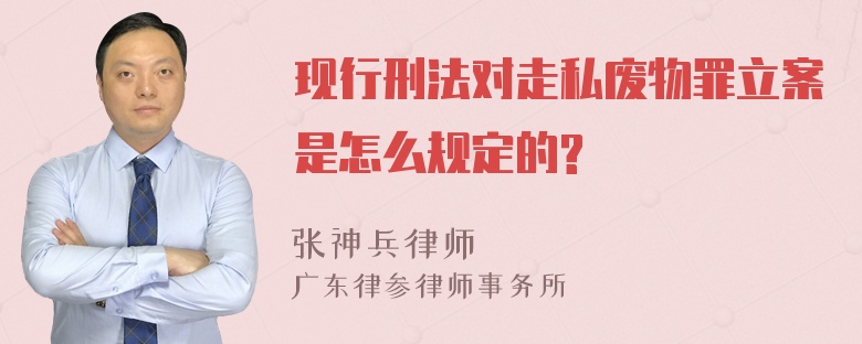 现行刑法对走私废物罪立案是怎么规定的?