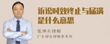 诉讼时效终止与届满是什么意思