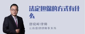 法定担保的方式有什么