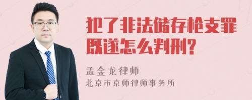 犯了非法储存枪支罪既遂怎么判刑?