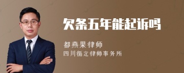 欠条五年能起诉吗