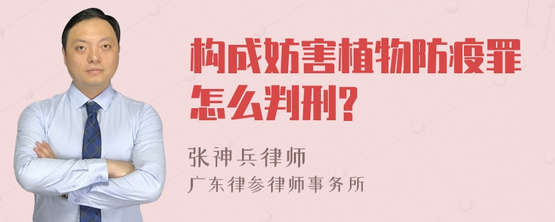 构成妨害植物防疫罪怎么判刑?