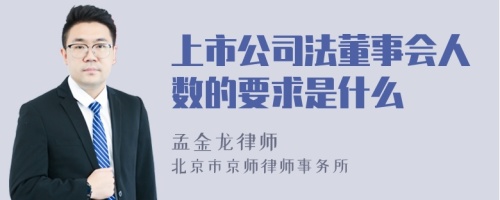 上市公司法董事会人数的要求是什么