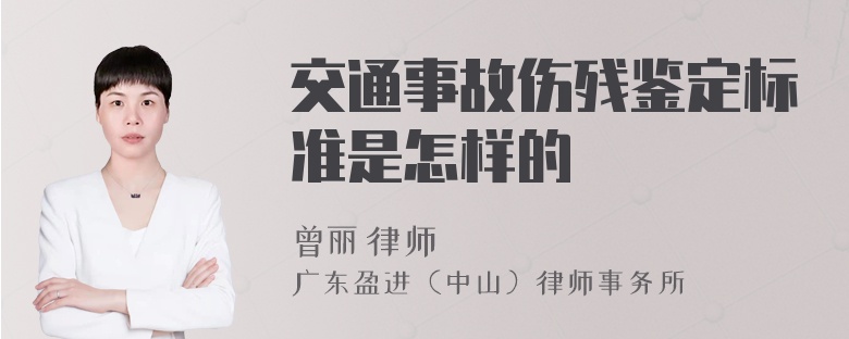 交通事故伤残鉴定标准是怎样的