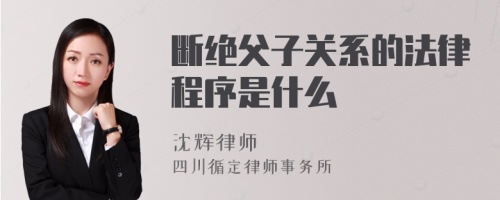 断绝父子关系的法律程序是什么