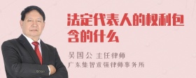 法定代表人的权利包含的什么