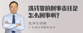 洗钱罪的刑事责任是怎么回事啊？