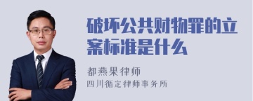 破坏公共财物罪的立案标准是什么