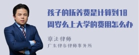 孩子的抚养费是计算到18周岁么上大学的费用怎么办