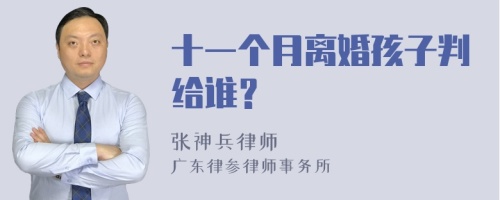 十一个月离婚孩子判给谁？