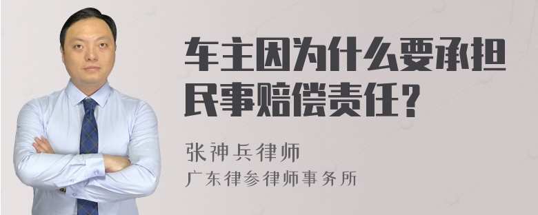 车主因为什么要承担民事赔偿责任？